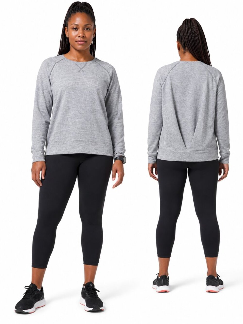 Lululemon Just Pleat It Crew Sweatshirt Sweater Gray Size 12